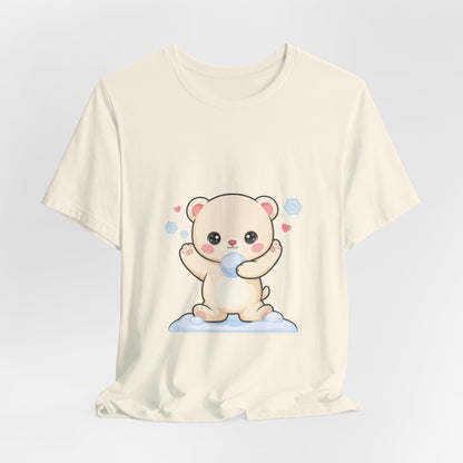 Kawaii Polar Bear Tee, Cute Snow Day Unisex Shirt