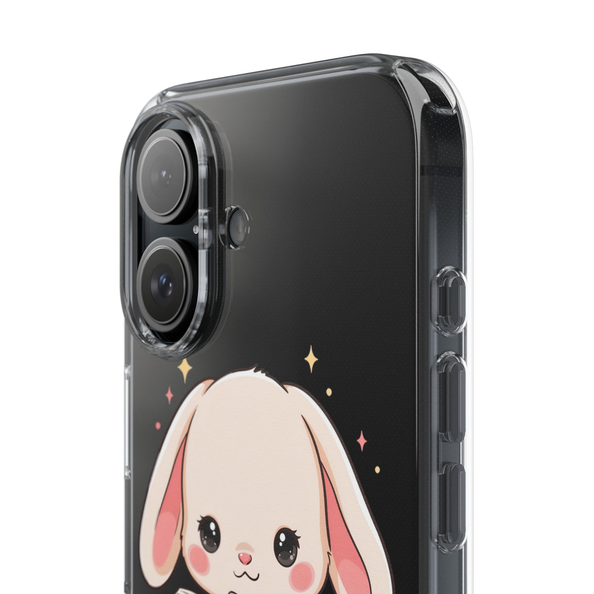 Kawaii Reading Bunny Clear Impact-Resistant Case