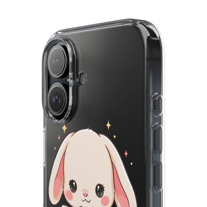 Kawaii Reading Bunny Clear Impact-Resistant Case
