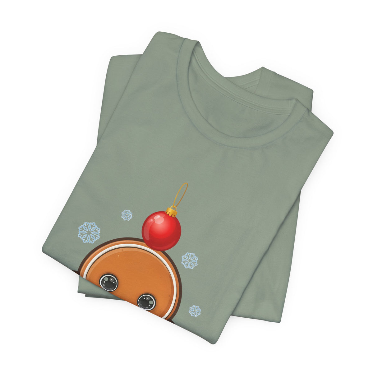 Kawaii Gingerbread Christmas Tee, Cute Holiday Unisex Shirt