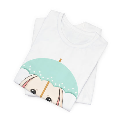 Kawaii Bunny T-Shirt, Cute Umbrella Rabbit Tee