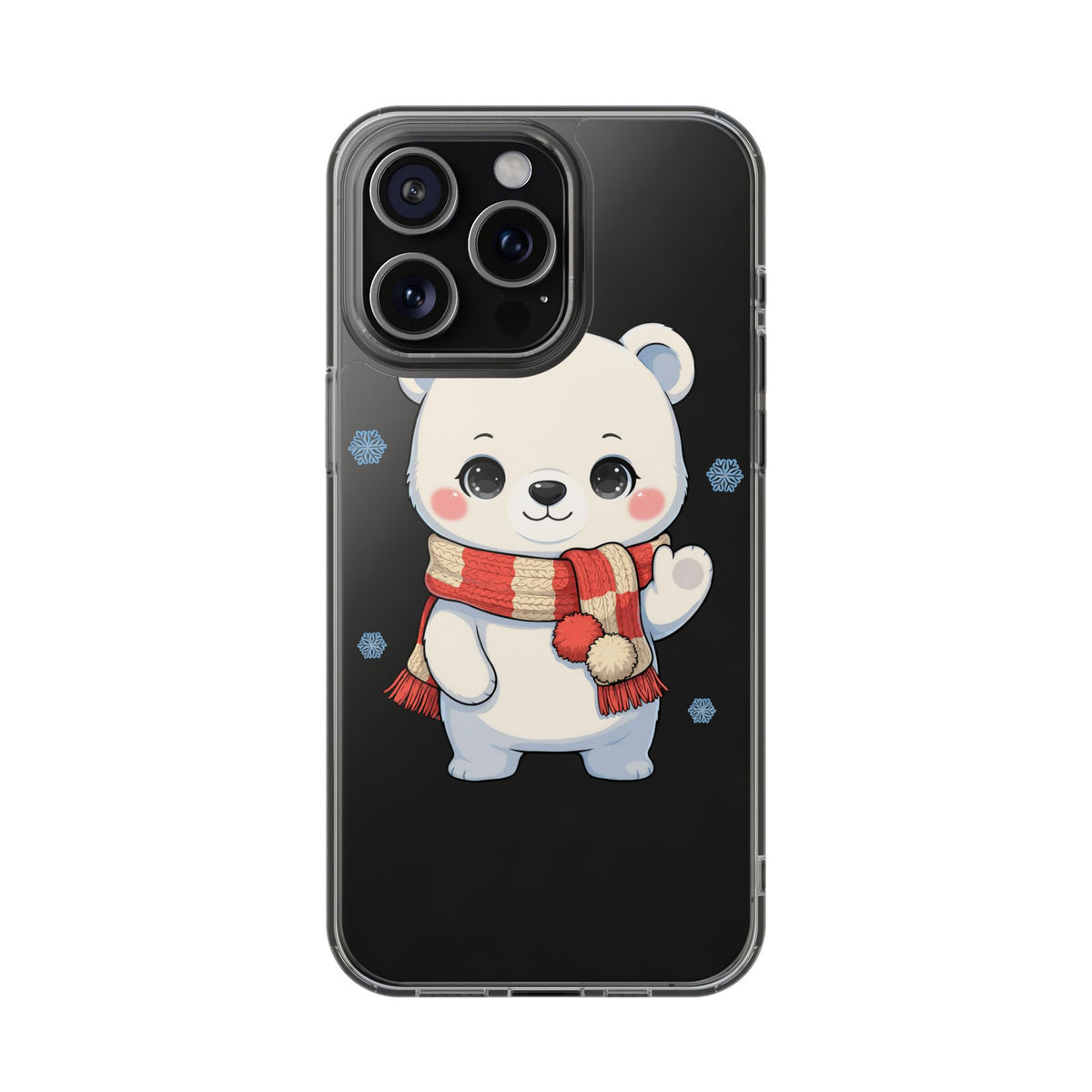 Kawaii Polar Bear Phone Case – Cozy Christmas Cub