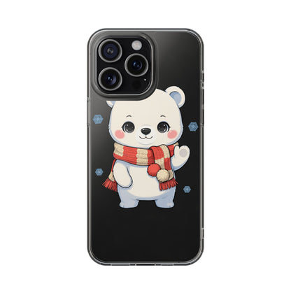 Kawaii Polar Bear Phone Case – Cozy Christmas Cub