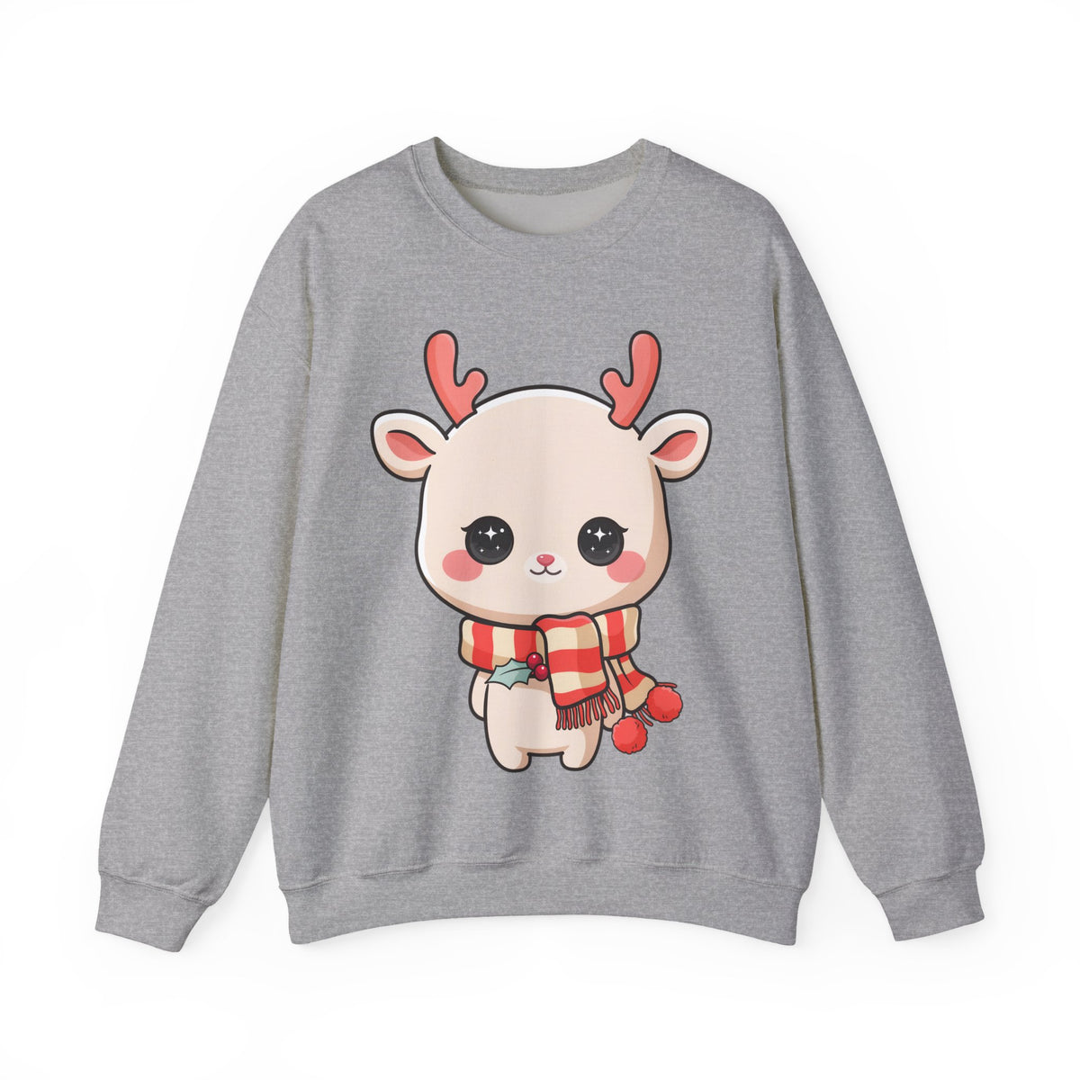 Kawaii Christmas Reindeer Sweatshirt for Holiday Fans