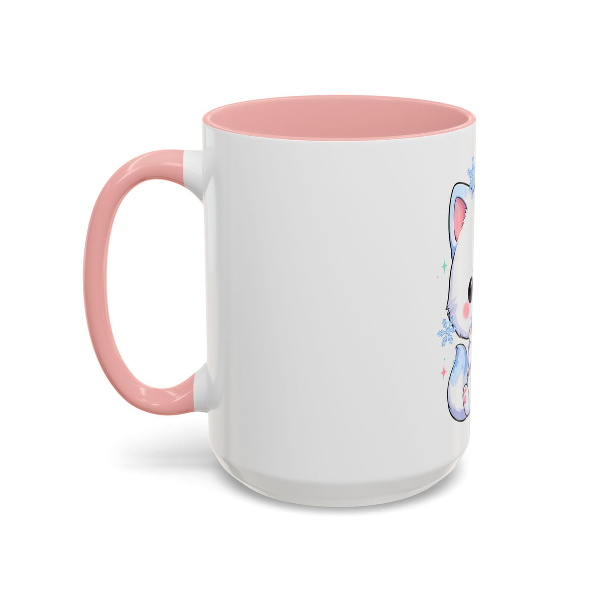 Kawaii Arctic Fox Accent Coffee Mug for Cozy Mornings