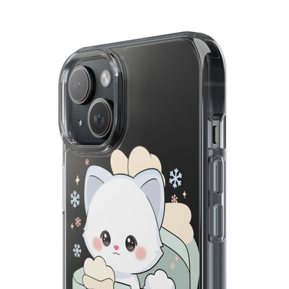 Kawaii Arctic Fox Clear Impact-Resistant Phone Case