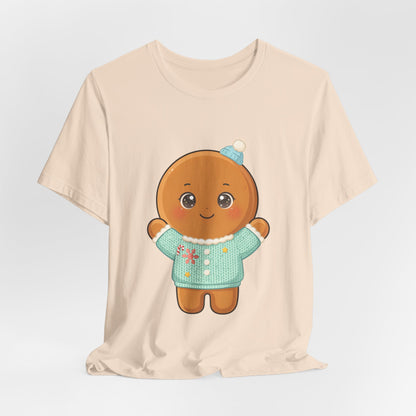 Kawaii Gingerbread Man Christmas Tee for Holiday Cheer