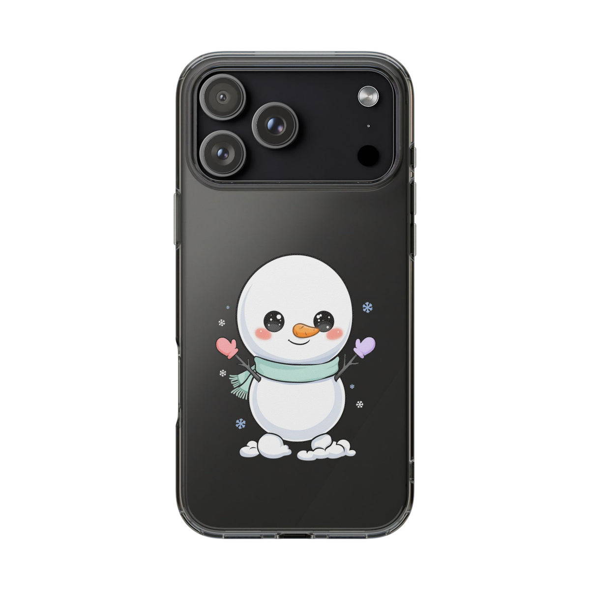 Kawaii Snowman Clear Impact-Resistant Case