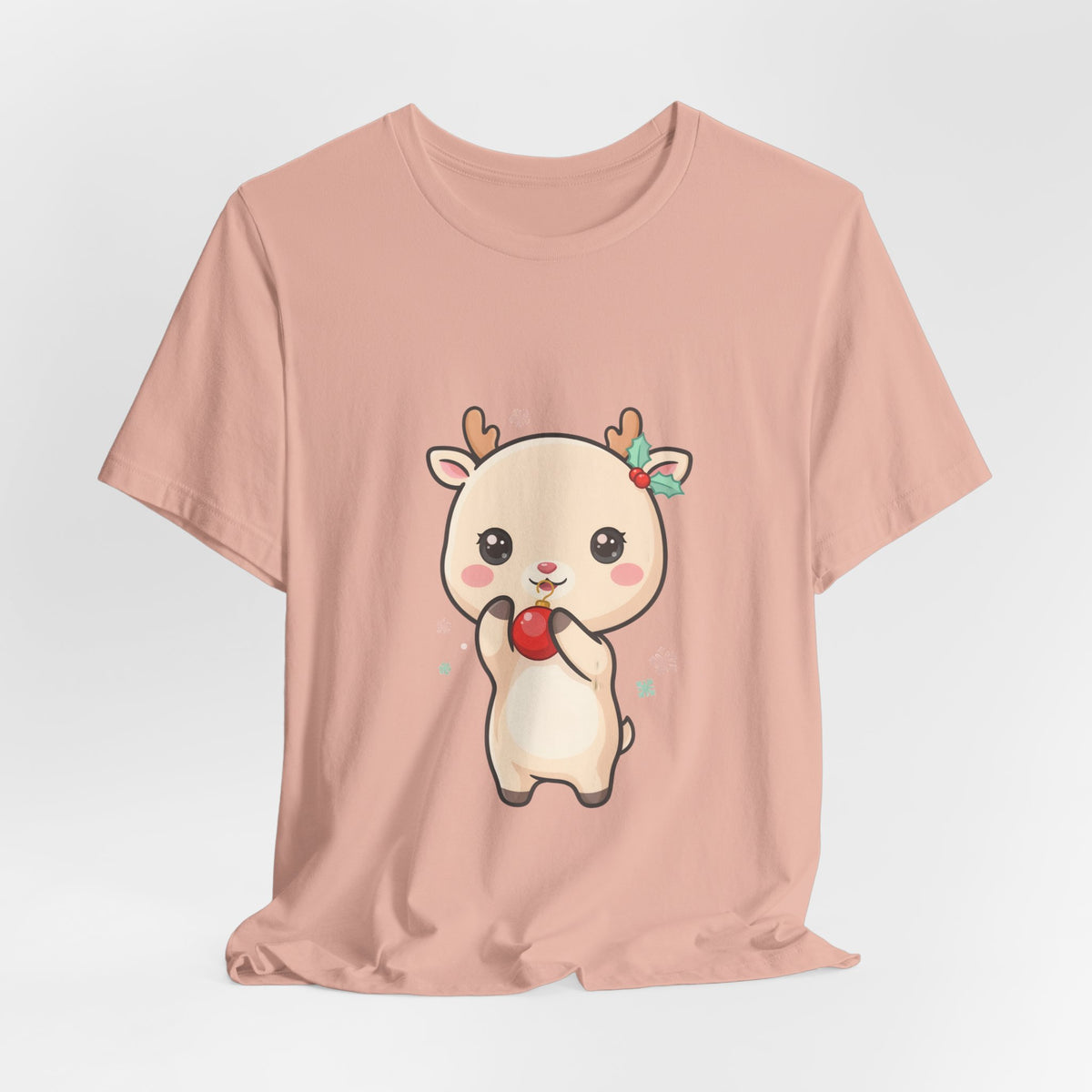 Kawaii Reindeer Christmas T-Shirt for Cute Holiday Style