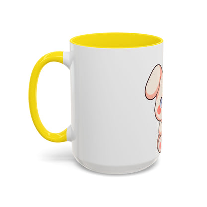 Kawaii Bunny Coffee Mug, Cute Latte Lover Accent Mug