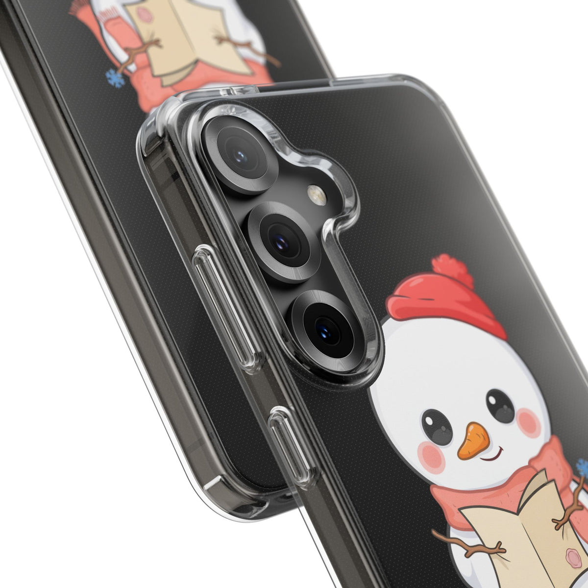 Kawaii Snowman Phone Case Reading to Santa