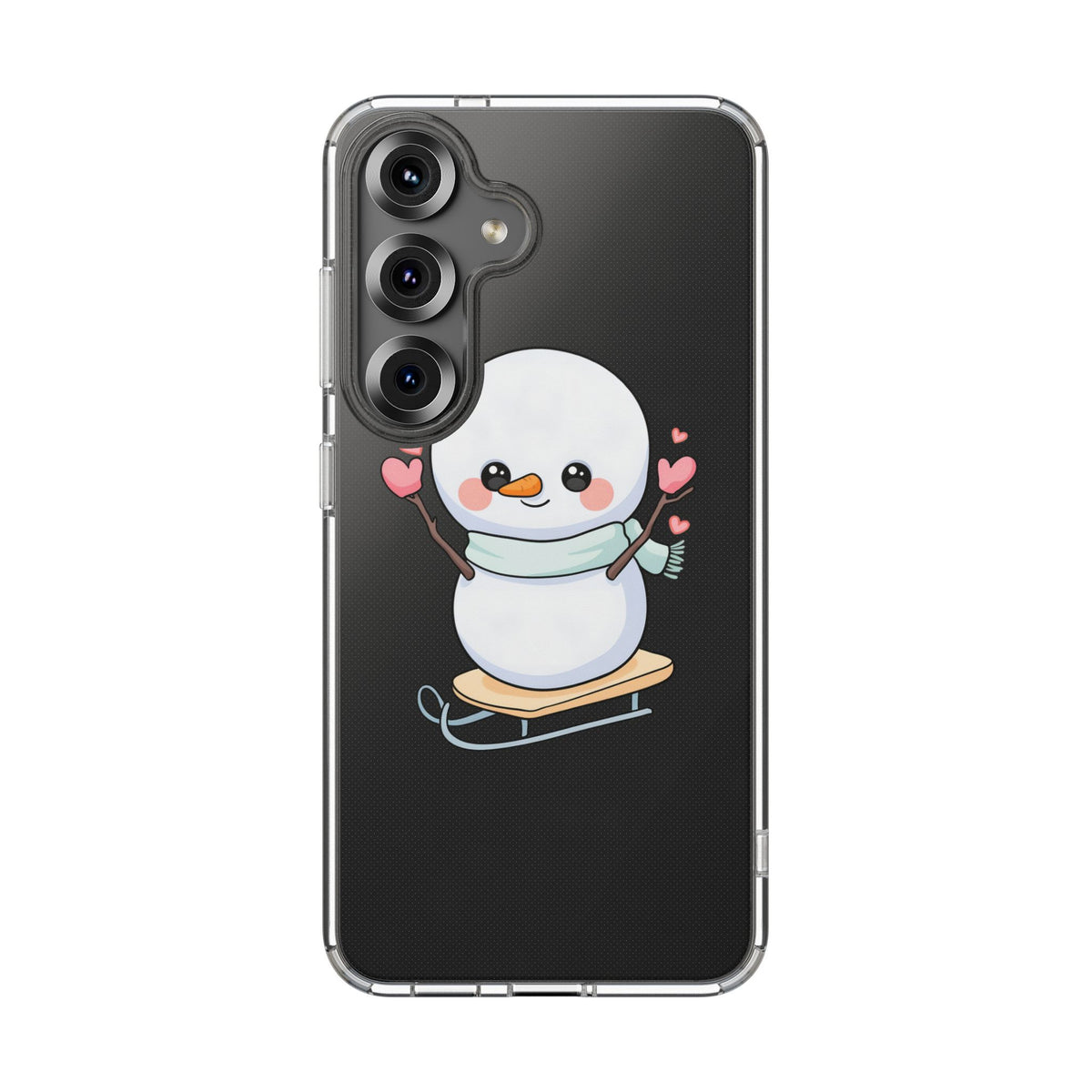 Kawaii Snowman Phone Case, Cute Winter Cheer