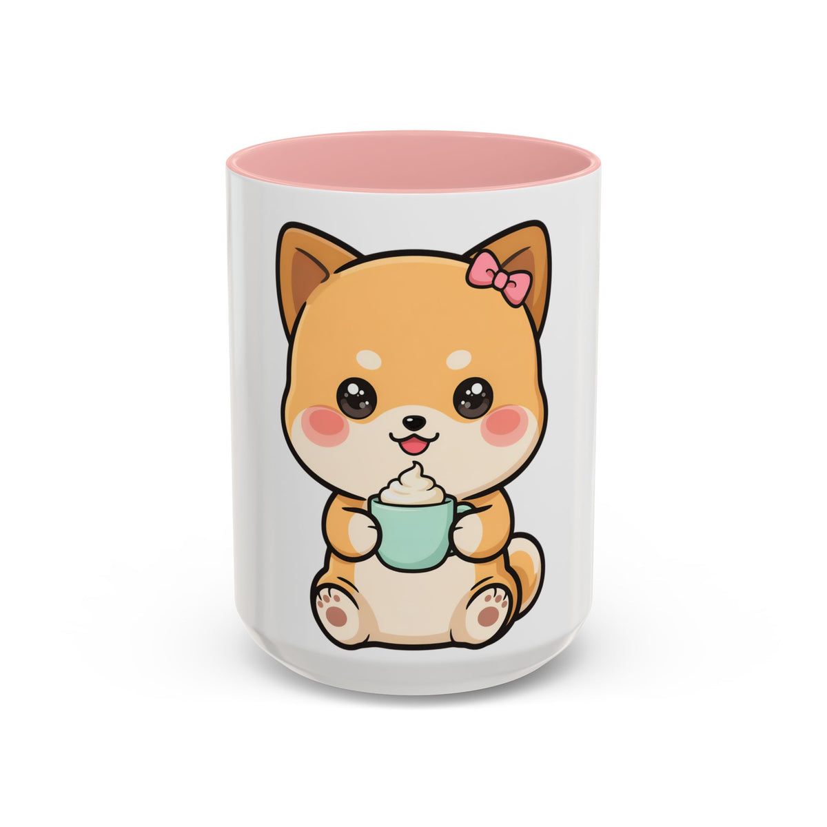 Kawaii Shiba Inu Coffee Mug, Cute Latte Lover Gift