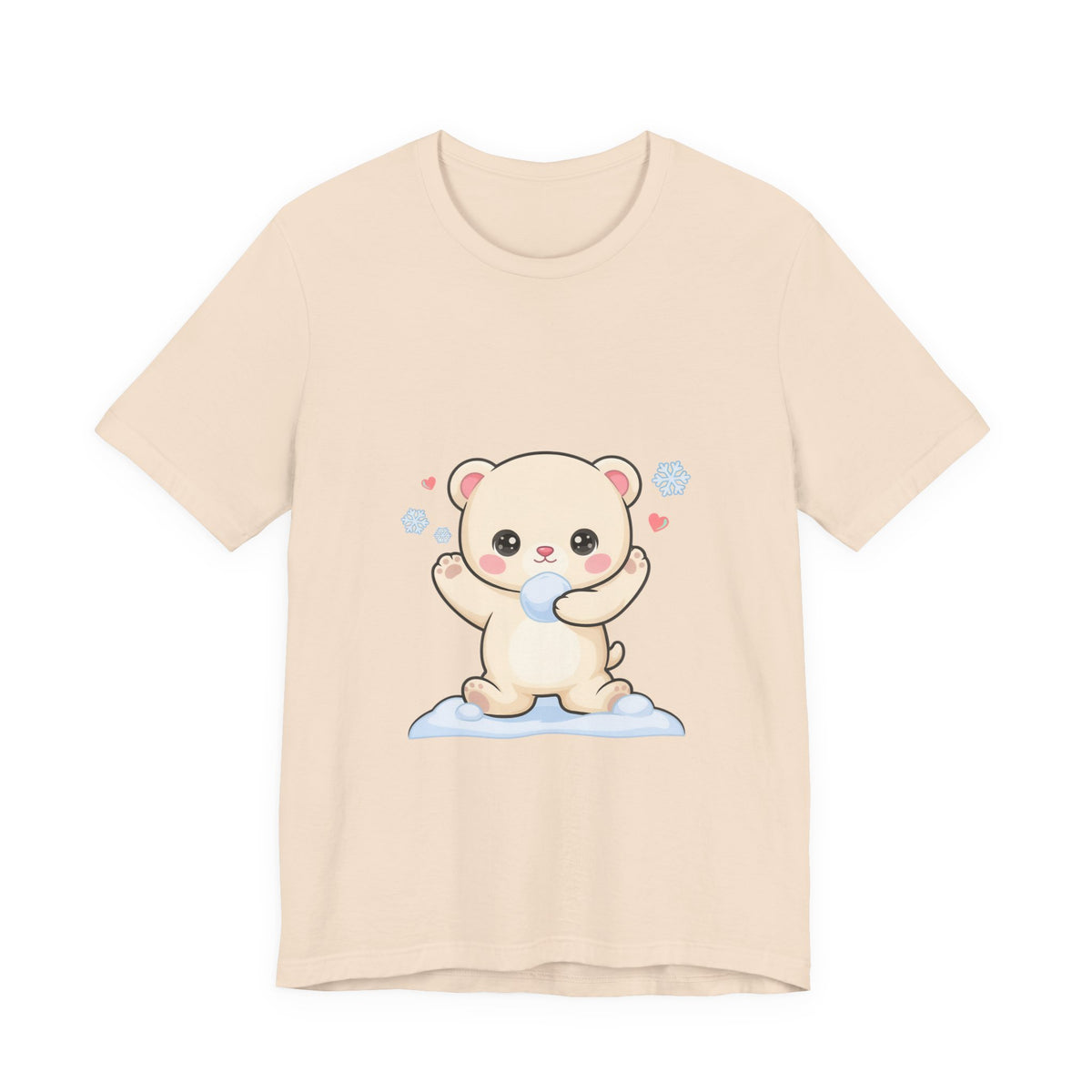 Kawaii Polar Bear Tee, Cute Snow Day Unisex Shirt