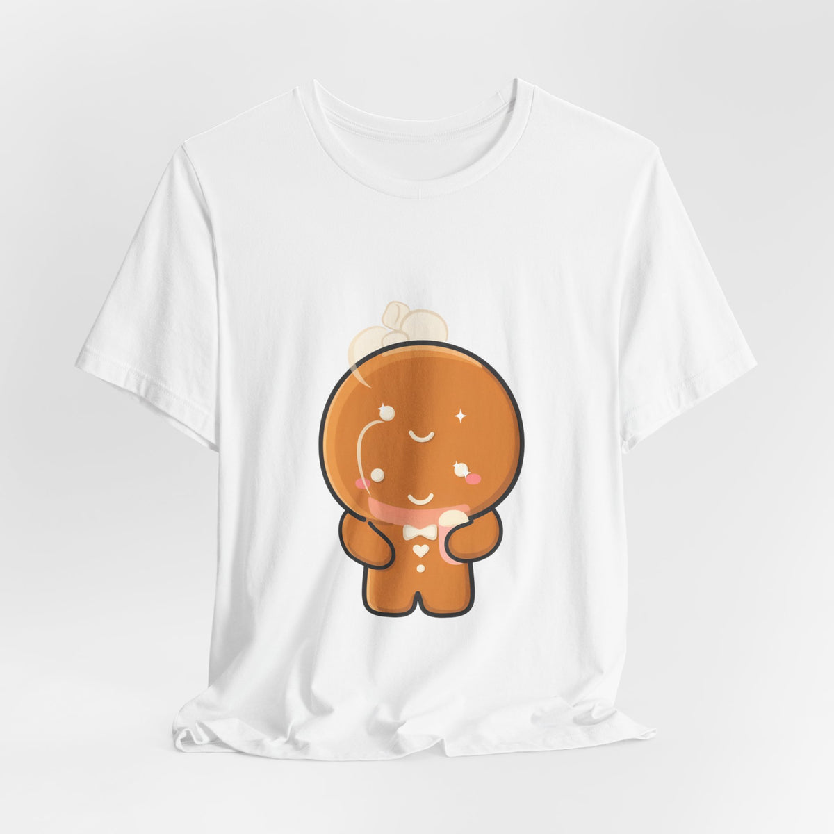 Kawaii Gingerbread Man T-Shirt for Cozy Cocoa Fans
