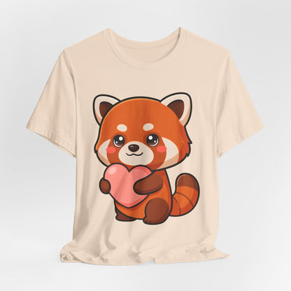 Kawaii Red Panda T-Shirt: Big Heart, Cozy Vibes