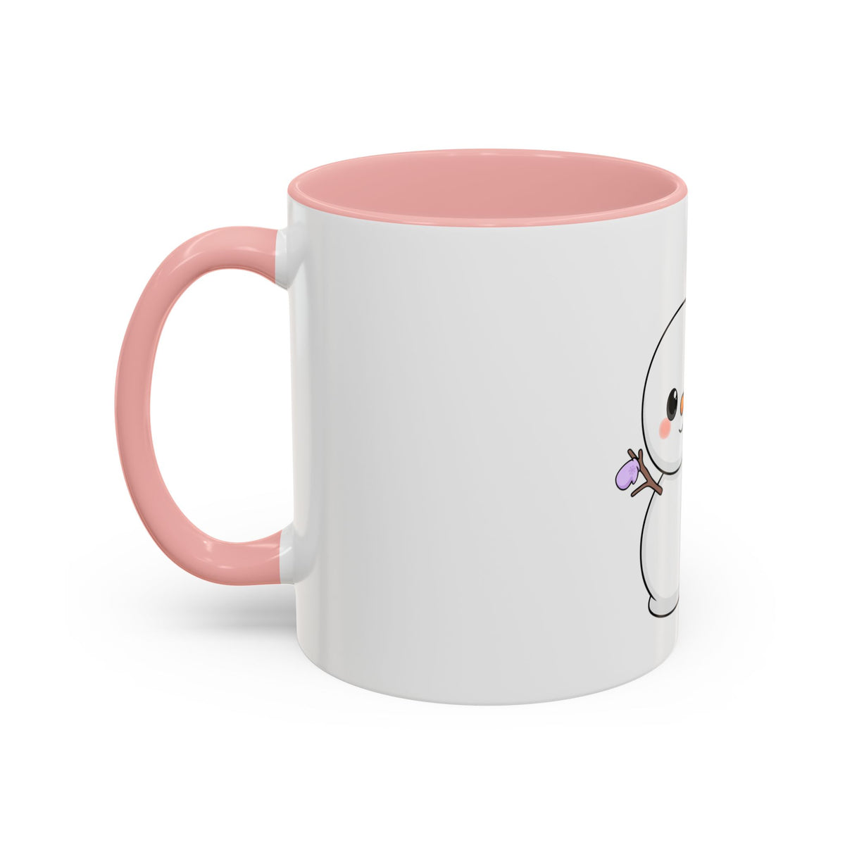 Kawaii Snowman Christmas Mug, Accent Coffee Mug