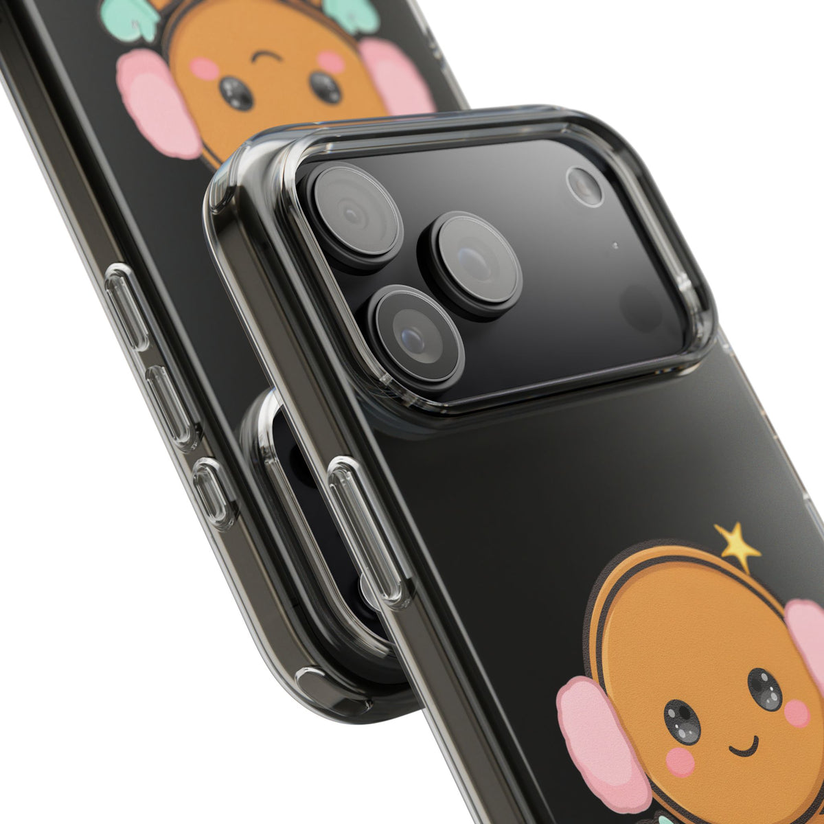 Kawaii Gingerbread Phone Case, Cute Winter Character