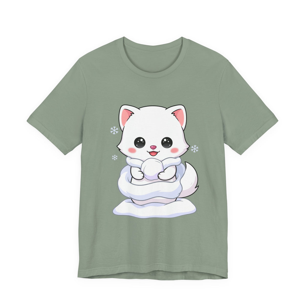Kawaii Arctic Fox T-Shirt for Cute Winter Style