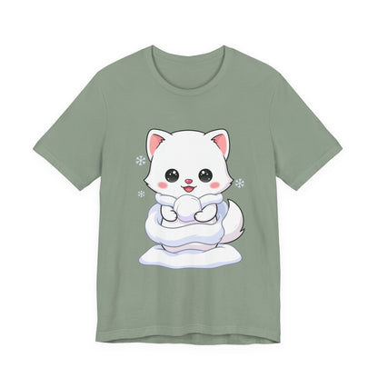 Kawaii Arctic Fox T-Shirt for Cute Winter Style