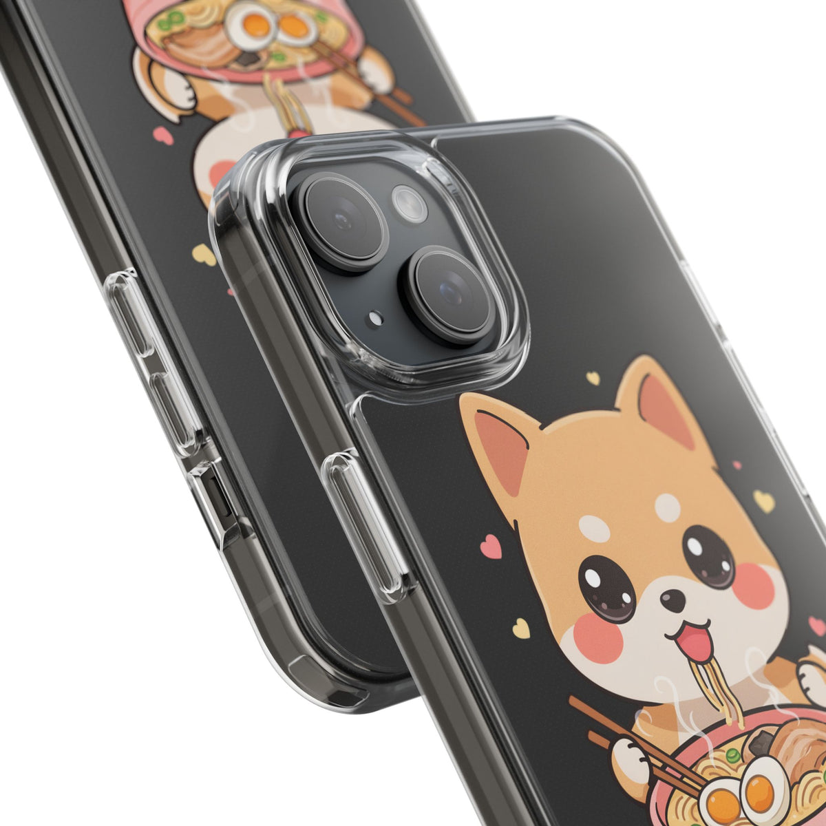 Kawaii Shiba Inu Ramen Clear Impact-Resistant Case