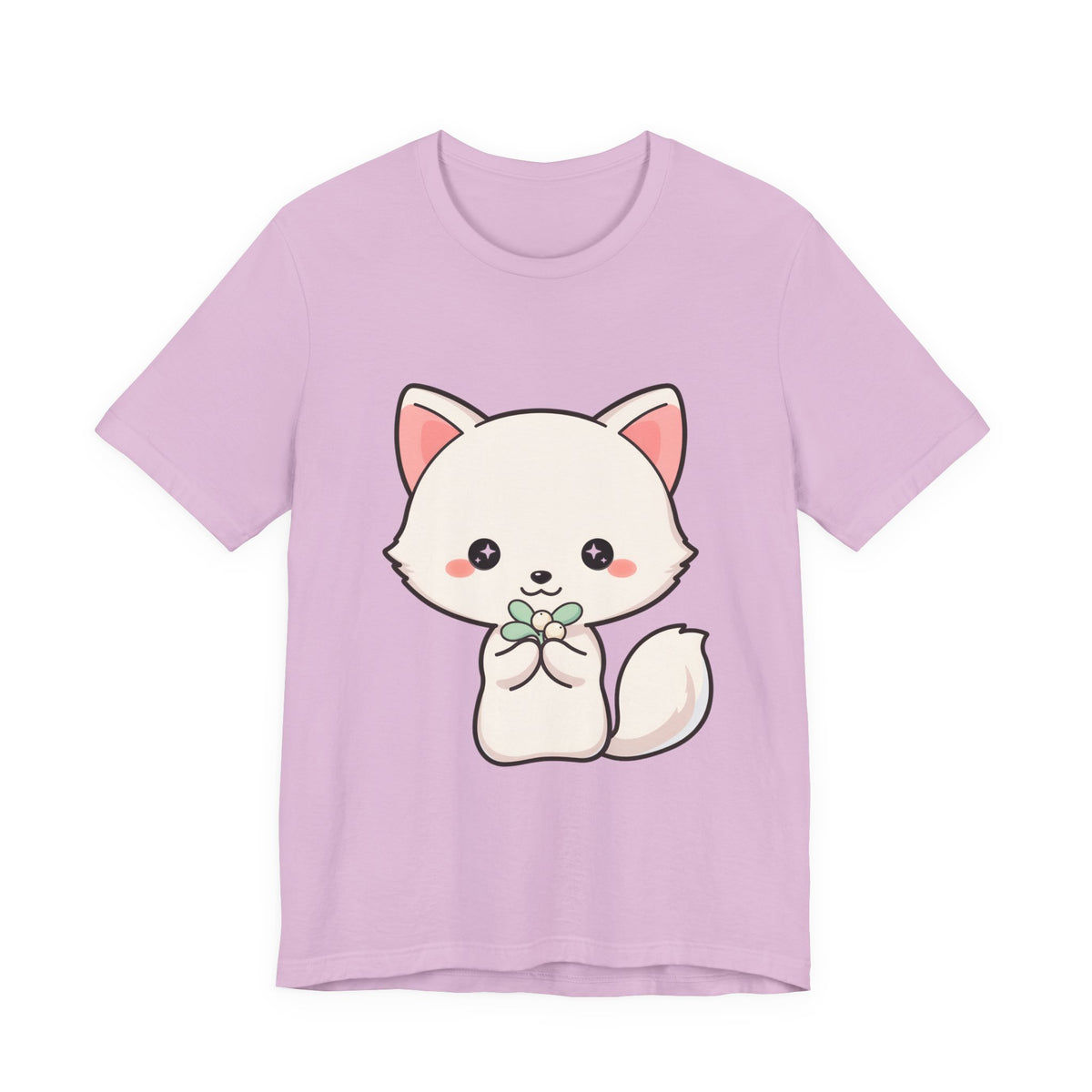 Christmas Fox T-Shirt, Cute Mistletoe Kawaii Tee