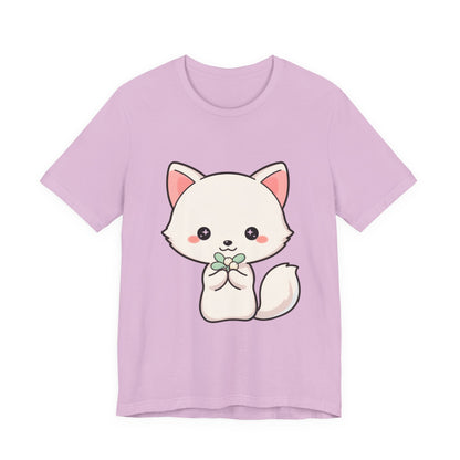 Christmas Fox T-Shirt, Cute Mistletoe Kawaii Tee