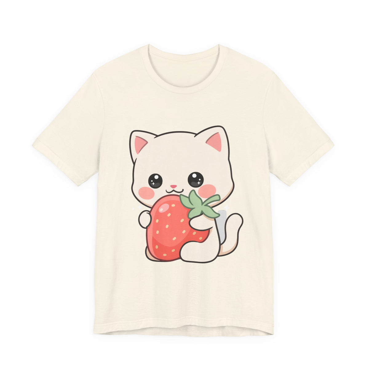 Kawaii Cat Strawberry T-Shirt, Cute Cat Lover Gift