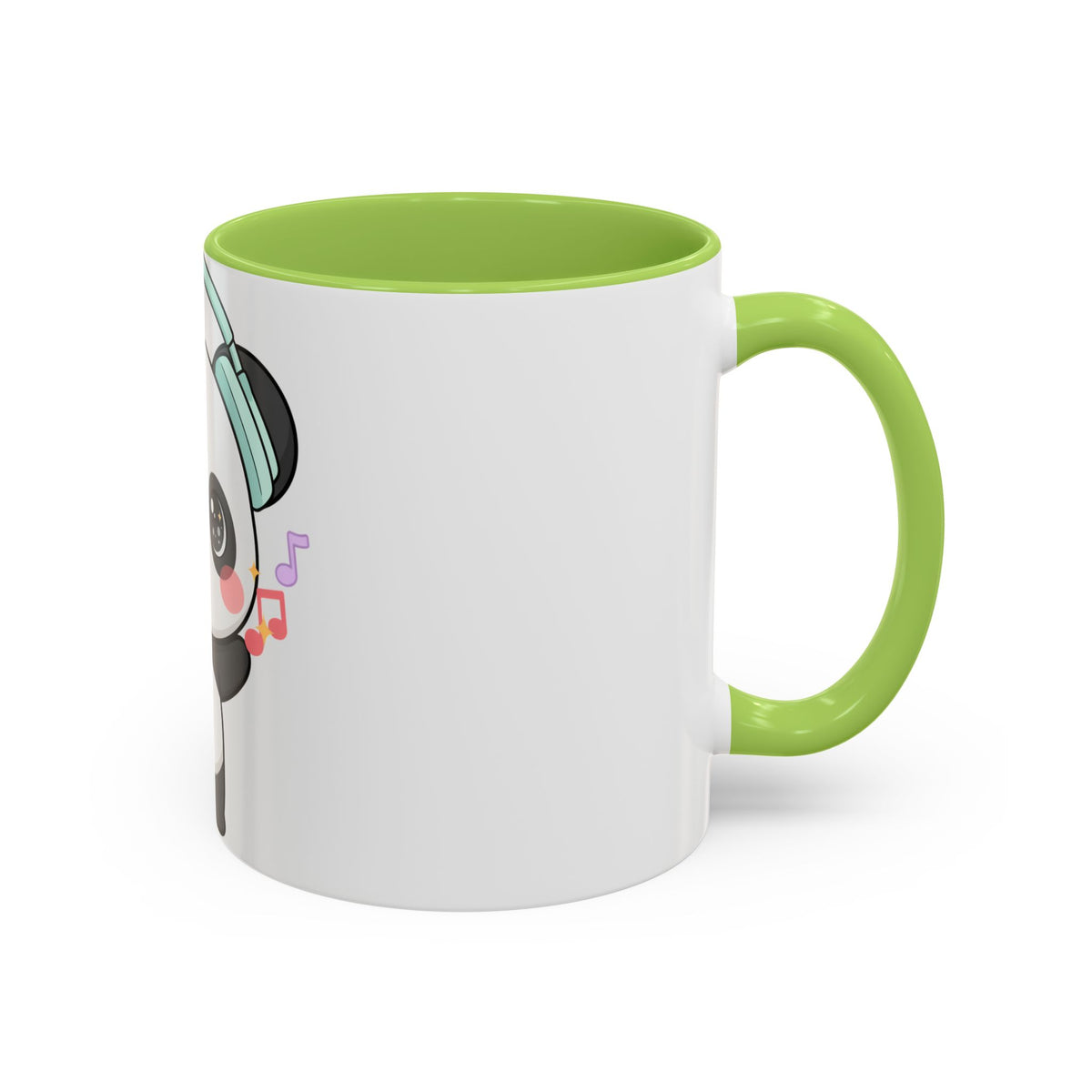 Kawaii Panda Music Mug, Colorful Accent Coffee Mug