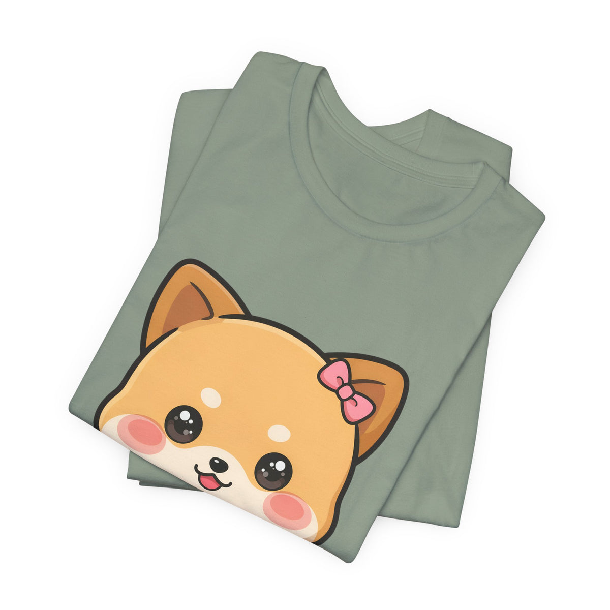 Kawaii Shiba Inu Coffee T-Shirt, Cute Latte Lover Tee