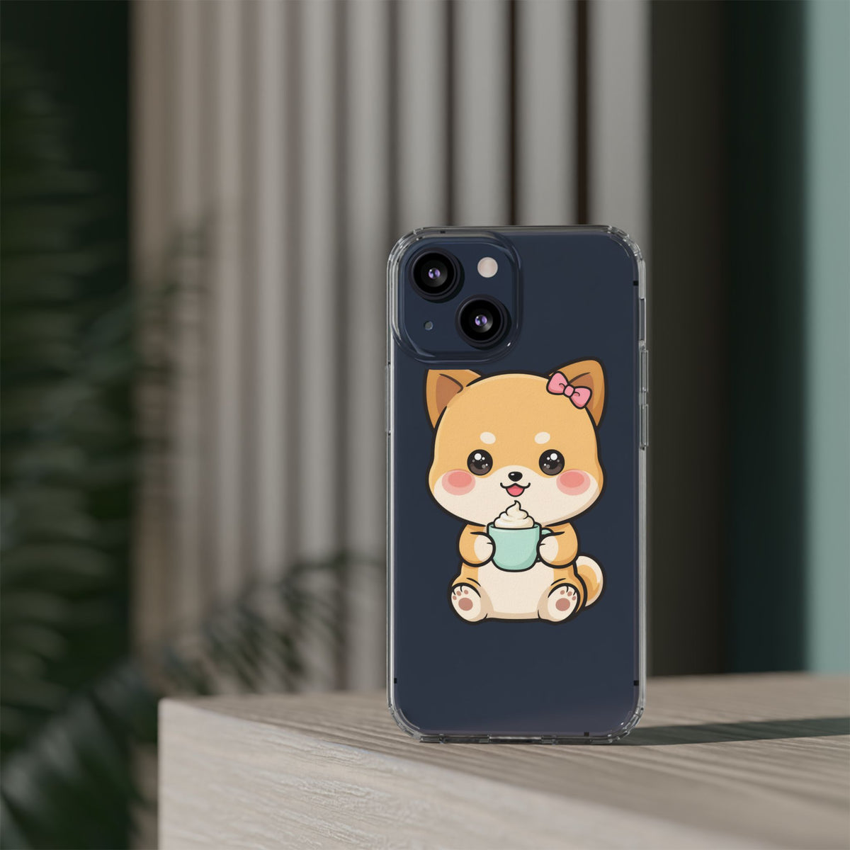 Kawaii Shiba Inu Phone Case with Latte