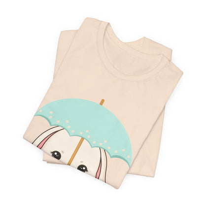 Kawaii Bunny T-Shirt, Cute Umbrella Rabbit Tee
