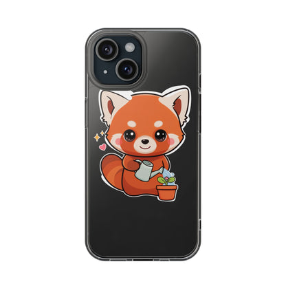Red Panda Phone Case, Cute Plant Lover Gift