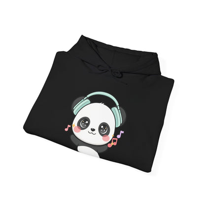 Kawaii Panda Hoodie, Cute Music Lover Sweatshirt