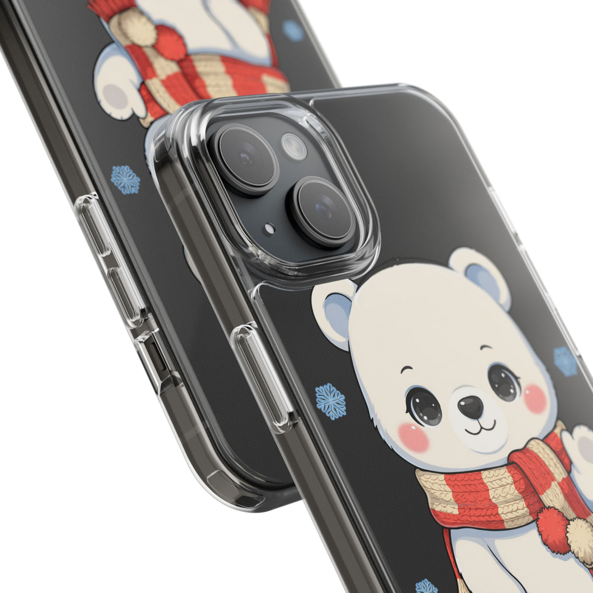 Kawaii Polar Bear Phone Case – Cozy Christmas Cub