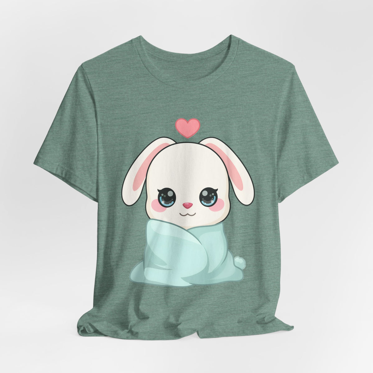 Cozy Bunny T-Shirt, Kawaii Blanket Bunny Tee