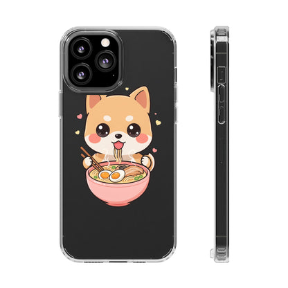 Kawaii Shiba Inu Ramen Clear Impact-Resistant Case