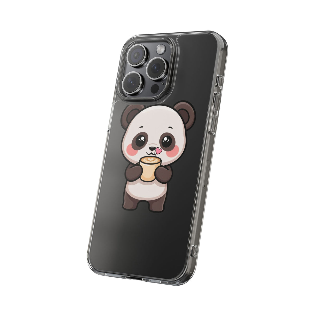 Kawaii Panda Latte Clear Impact-Resistant Case