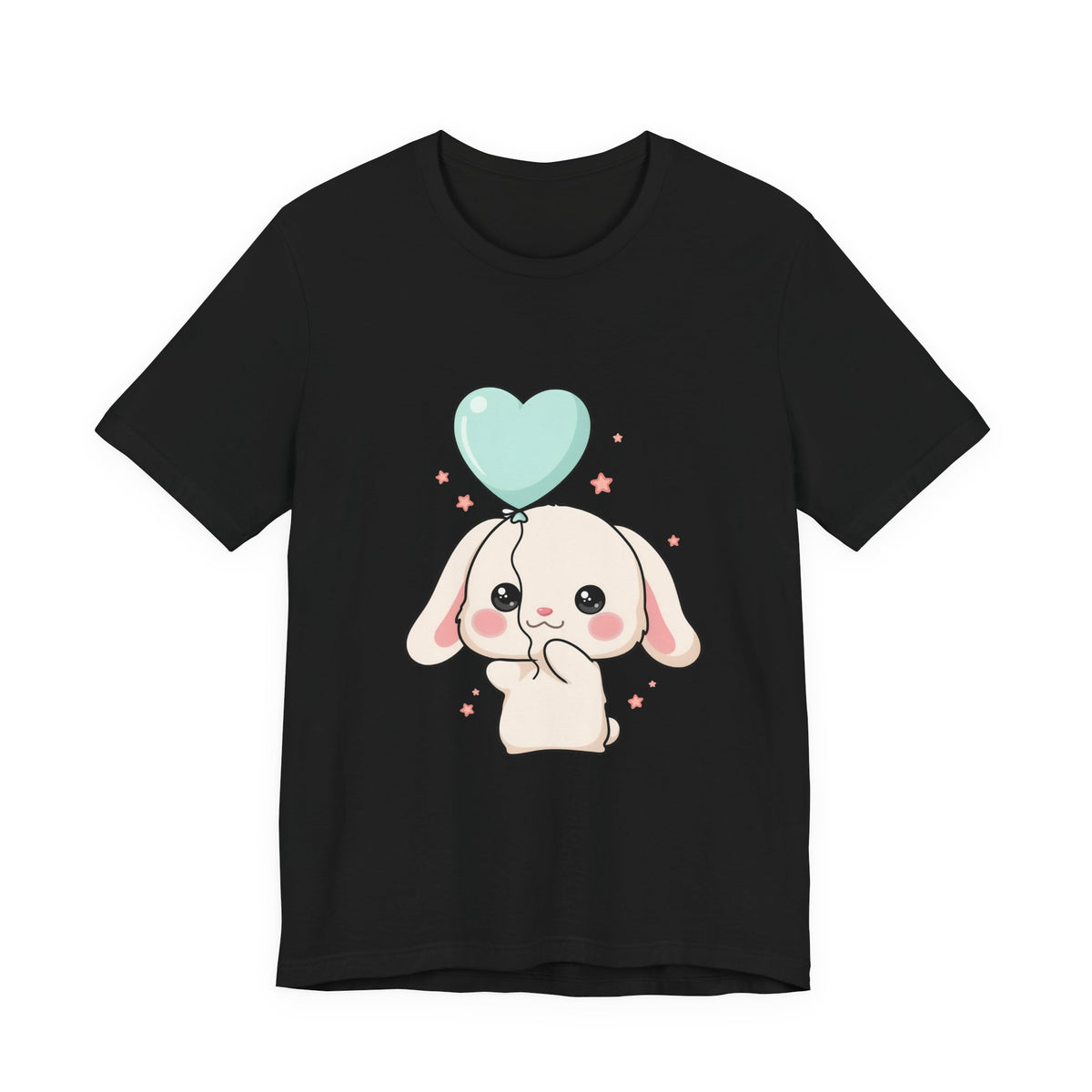Kawaii Bunny T-Shirt with Balloon – Cute Chibi Rabbit Tee