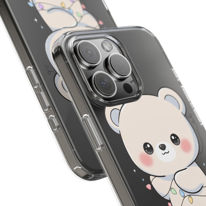 Kawaii Polar Bear Phone Case with Fairy Lights