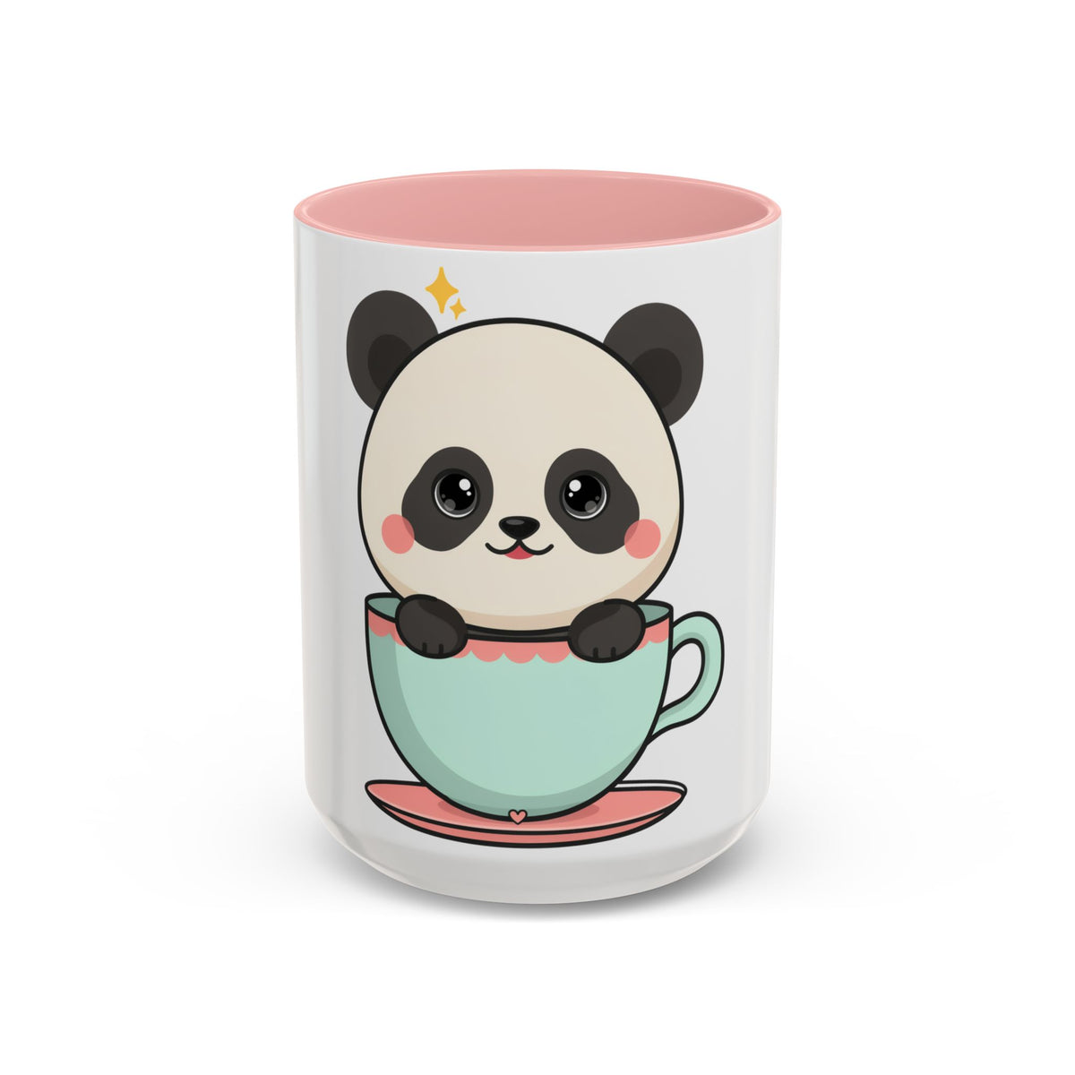 Kawaii Panda Accent Coffee Mug for Panda Lovers