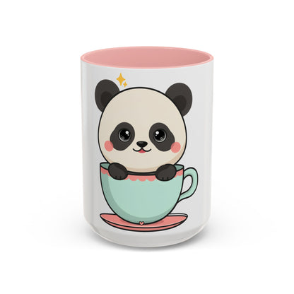 Kawaii Panda Accent Coffee Mug for Panda Lovers