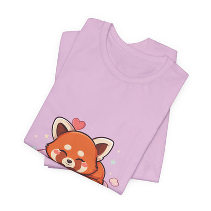 Kawaii Red Panda T-Shirt, Cute Sleeping Animal Tee