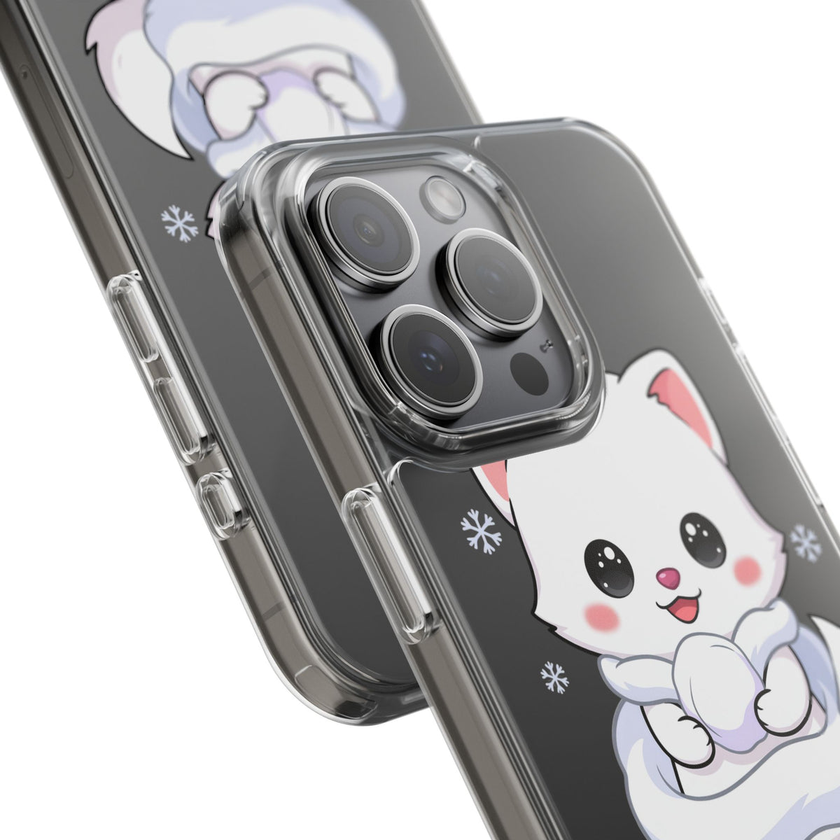 Kawaii Arctic Fox Phone Case, Cute Snow Day Gift
