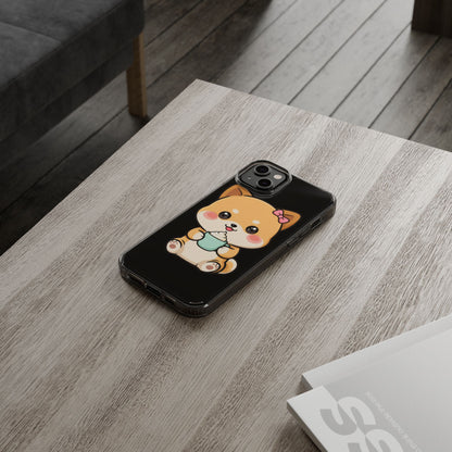 Kawaii Shiba Inu Phone Case with Latte