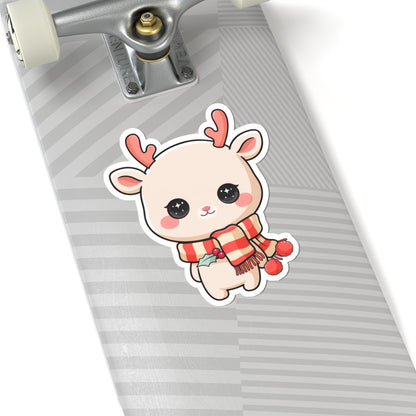 Kawaii Reindeer Sticker, Cute Christmas Gift for Journals