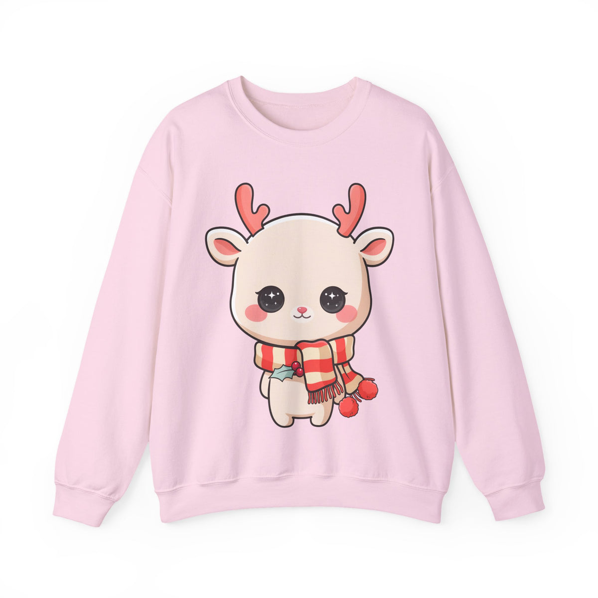 Kawaii Christmas Reindeer Sweatshirt for Holiday Fans