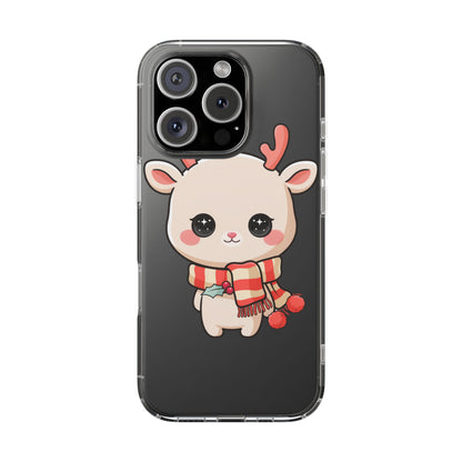 Christmas Reindeer Phone Case, Cute Kawaii Holiday Gift