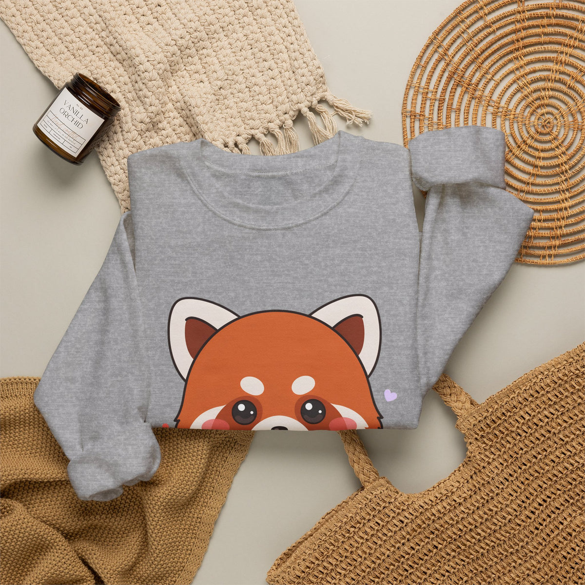 Kawaii Red Panda Ramen Sweatshirt for Cozy Foodie Days