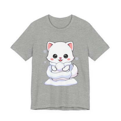 Kawaii Arctic Fox T-Shirt for Cute Winter Style